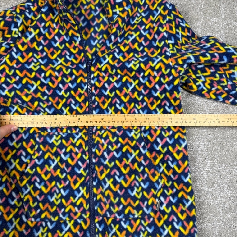 Eddie Bauer Fleece Lined Full Zip Colorful Jacket Sweater Youth Size Girls Large - Picture 3 of 6